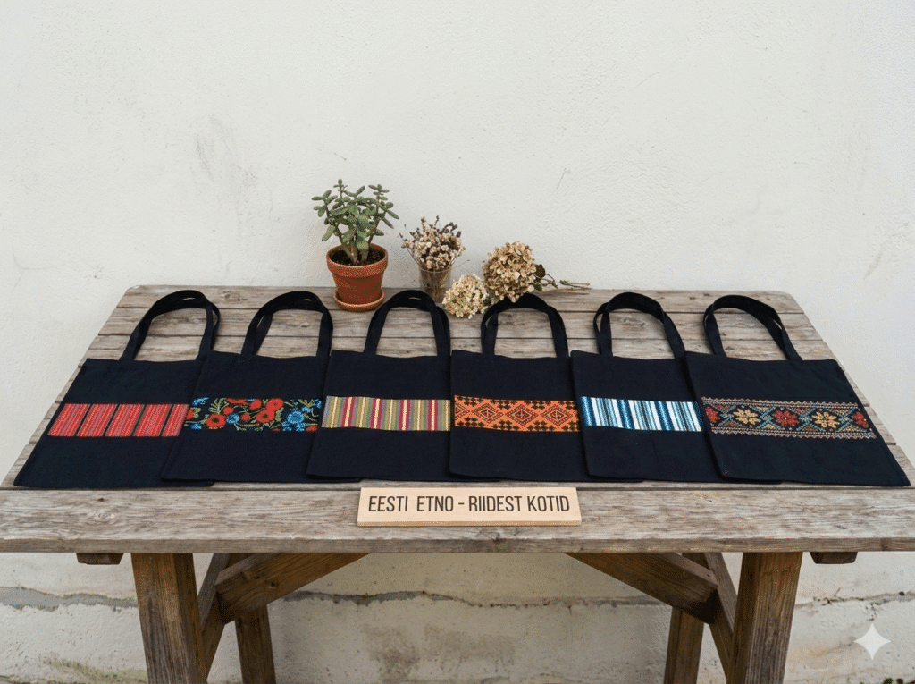 Telli oma kodukoha mustriga riidest kott!
Selleks saada meile näiteks oma kodukoha seeliku muster ning meie paneme selle koti peale.
Miinimumtellimus 20 tk.
Küs